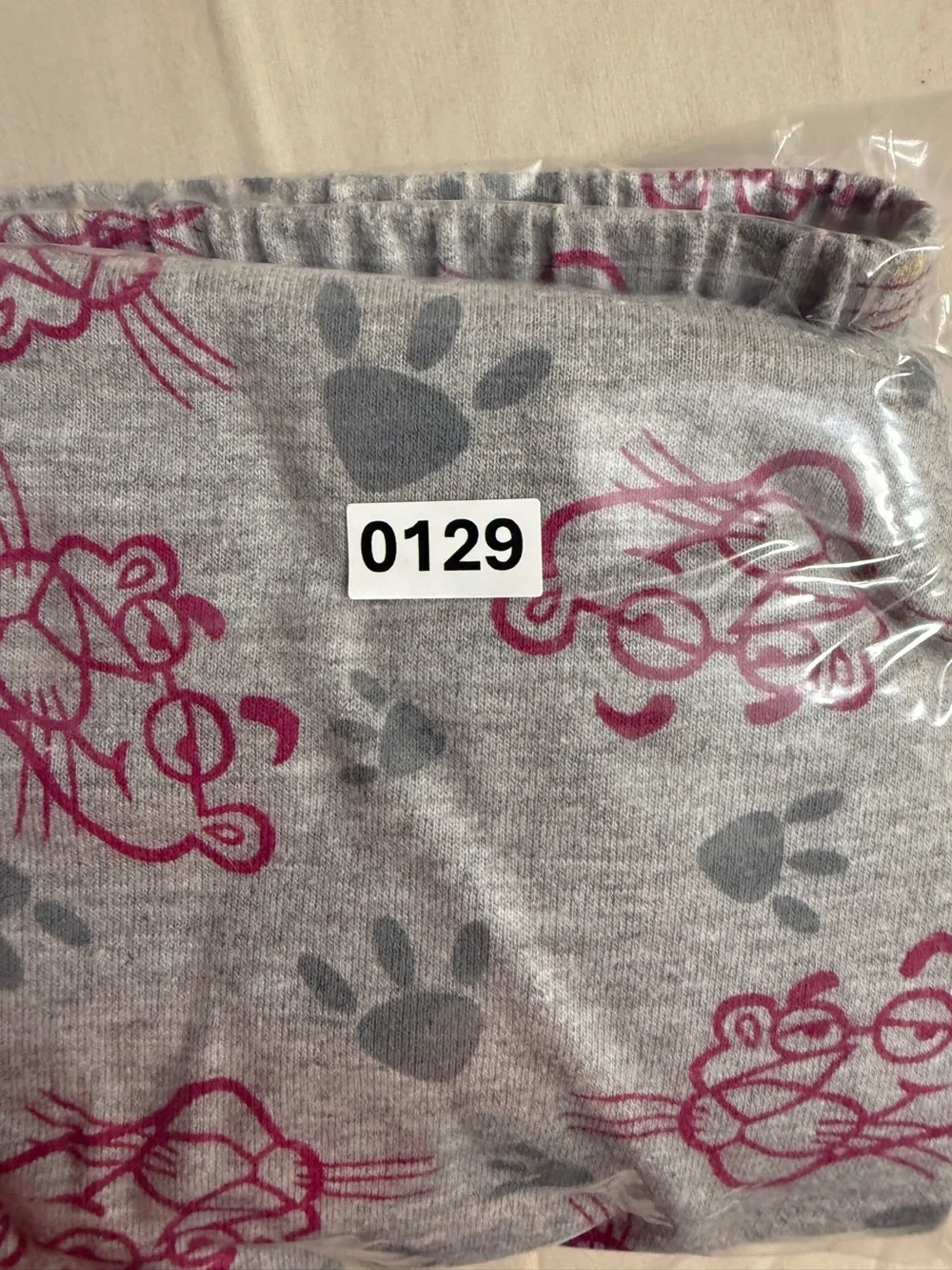 Girls' Gray Pajama Pants with Pink Floral Print